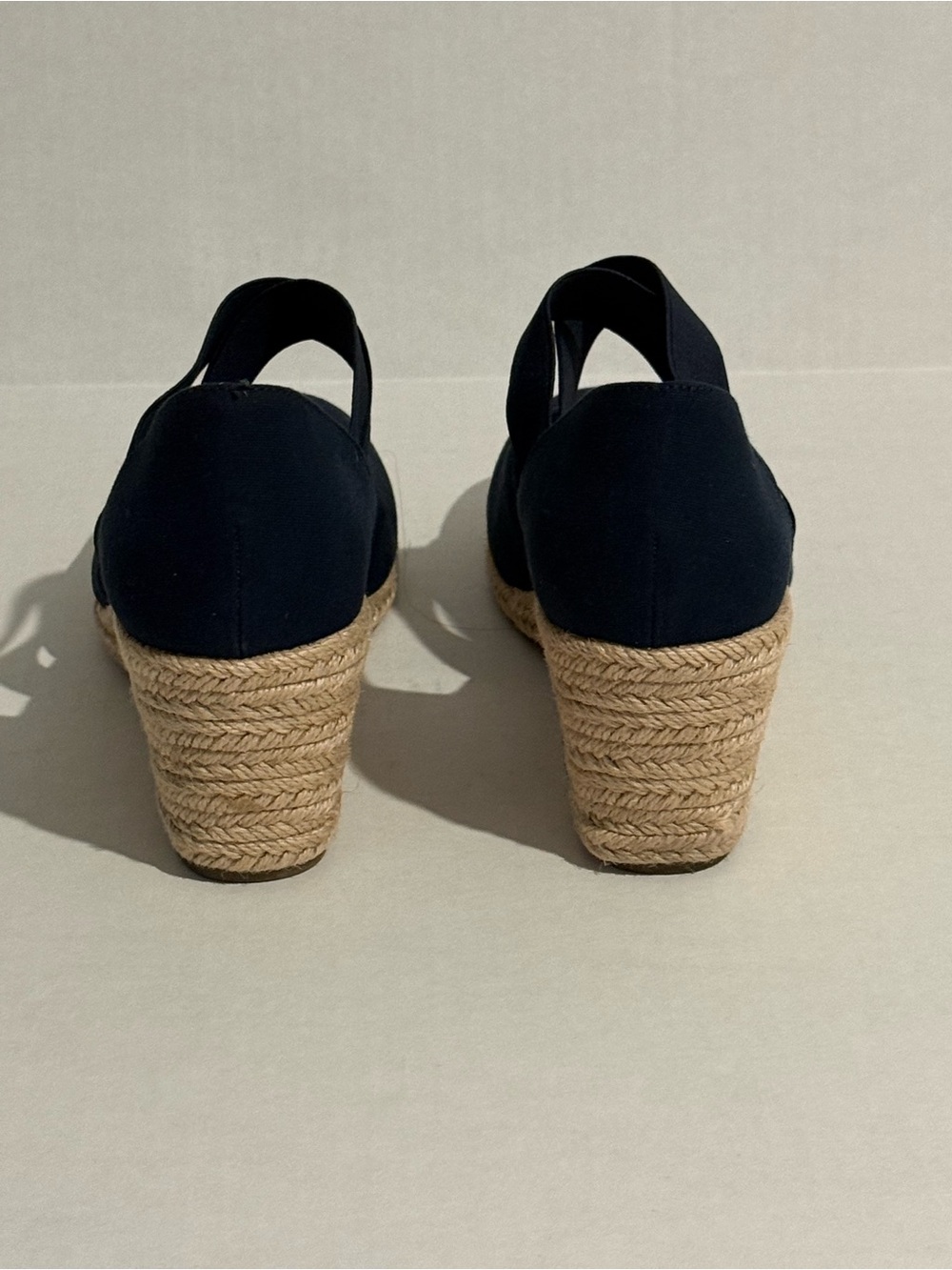 easy street Navy Espadrille Wedge Size 10 - Picture 5 of 11